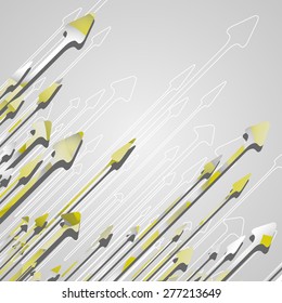 Arrow design background, dynamic illustration.