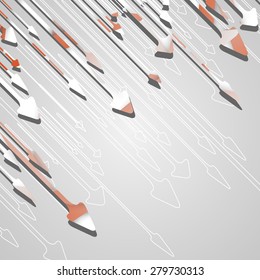 Arrow design background, dynamic illustration.