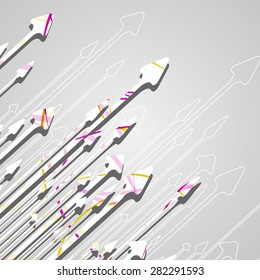 Arrow design background, dynamic illustration.