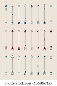 Arrow design element on a biege cream background vector