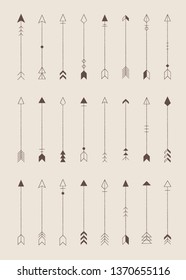 Arrow design element on a biege cream background vector
