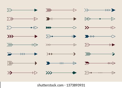 Arrow design element on a biege cream background vector