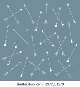 Arrow design element on a blue background vector