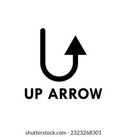 Up arrow design icon template illustration