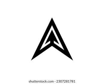 Arrow design logo with letter A combination