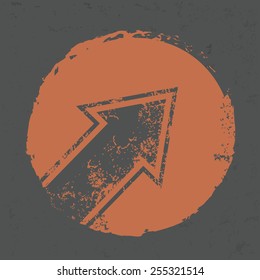 Arrow design on grunge background, grunge vector
