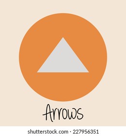 Arrow design over beige background, vector illustration