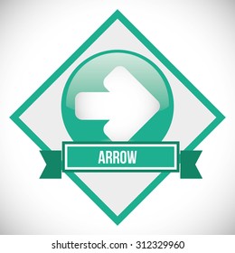 Arrow design  over seal stamp, vector illustration 10 eps graphic