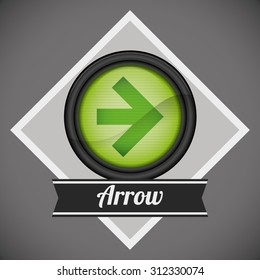 Arrow design  over seal stamp, vector illustration 10 eps graphic