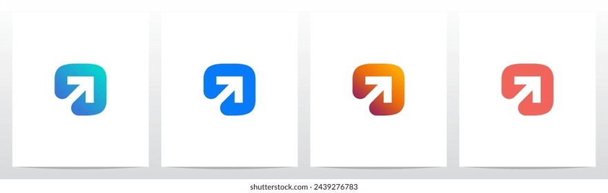 Arrow Up Diagonal On Letter Initial Logo Design O