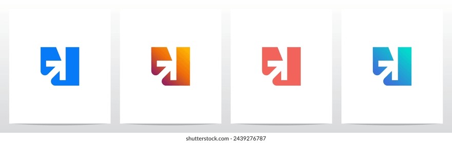 Arrow Up Diagonal On Letter Initial Logo Design N