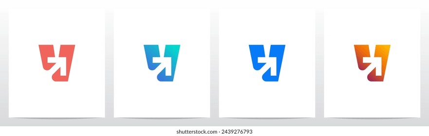 Arrow Up Diagonal On Letter Initial Logo Design V