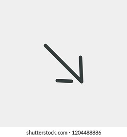 Arrow Diagonal vector icon modern simple flat vector illustration for web site or mobile app