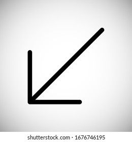 Arrow Diagonal Vector Thin Icon. Linear UI style. Icon or Web design and Mobile App. One icon from the outline set in Pixel Perfect style. Editable vector stroke. 64x64 Pixel Perfect, 2 px outline