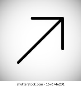 Arrow Diagonal Vector Thin Icon. Linear UI style. Icon or Web design and Mobile App. One icon from the outline set in Pixel Perfect style. Editable vector stroke. 64x64 Pixel Perfect, 2 px outline