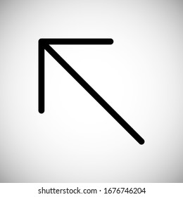 Arrow Diagonal Vector Thin Icon. Linear UI style. Icon or Web design and Mobile App. One icon from the outline set in Pixel Perfect style. Editable vector stroke. 64x64 Pixel Perfect, 2 px outline
