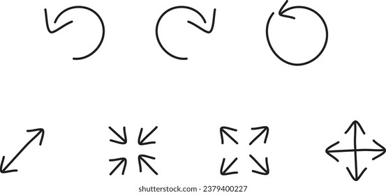 Arrow different direction icon set