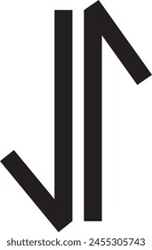 arrow in different directions and download icon and mobile phone data icon or cellular icon