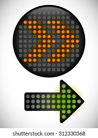 Arrow digital design, vector illustration 10 eps graphic