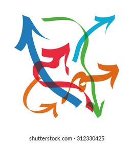 Arrow digital design, vector illustration 10 eps graphic