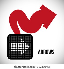 Arrow digital design, vector illustration 10 eps graphic