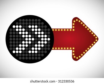 Arrow digital design, vector illustration 10 eps graphic