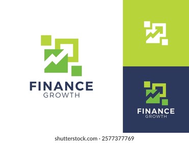arrow with digital logo. statistics finance technology symbol design vector