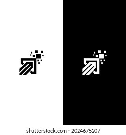 arrow digital tecknology logo creative unique