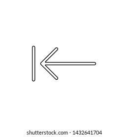 arrow with direct icon. Element of web for mobile concept and web apps icon. Outline, thin line icon for website design and development, app development
