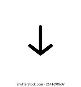 arrow direction black line isolated in white background