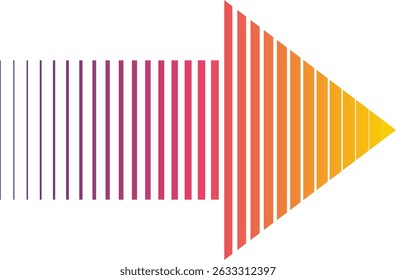 arrow direction with color gradation