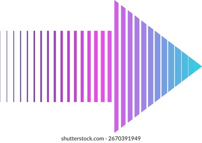 arrow direction with color gradation