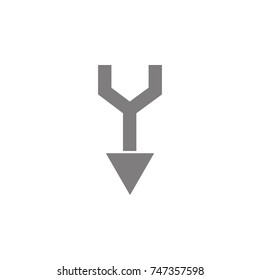 arrow, up direction, connecting thin line icon. Web Icon. Premium quality graphic design. Signs, outline symbols collection, simple icon for websites, web design, mobile app on white background
