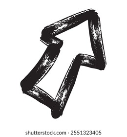 arrow up direction geometric shape brush doodle icon