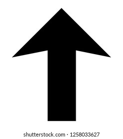 Up arrow, direction glyph icon