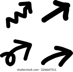 arrow. direction guidance. doodle. arrow icon