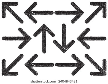 arrow direction icon set, icon set 
