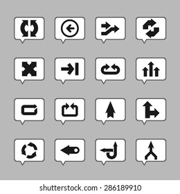 arrow direction icon set