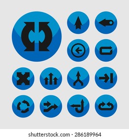 arrow direction icon set