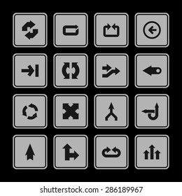 arrow direction icon set