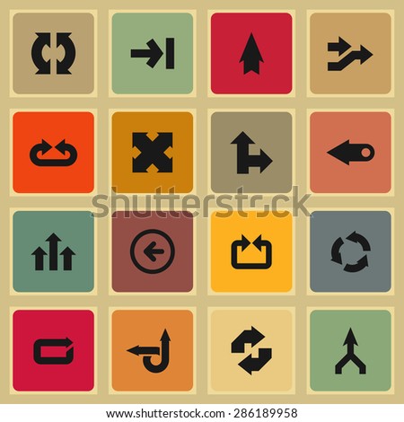 arrow direction icon set