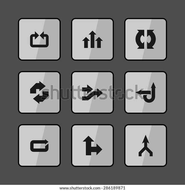 arrow direction icon\
set