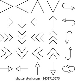 arrow direction icon set for sign way