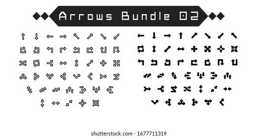 Arrow direction icon as user interface. With outline and glyph style