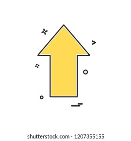 arrow up direction icon vector design