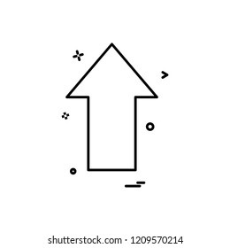 arrow up direction icon vector design