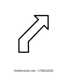 Arrow, direction icon vector outline style