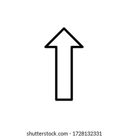 Flecha, icono de dirección, estilo de contorno vectorial