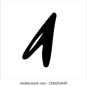 Arrow, direction indicator. Black and white sketch, logo, clipart, icon, icon, template. Isolated object on a white background. Vector image.