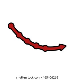 arrow direction infographic shape icon. Isolated and flat illustration. Vector graphic